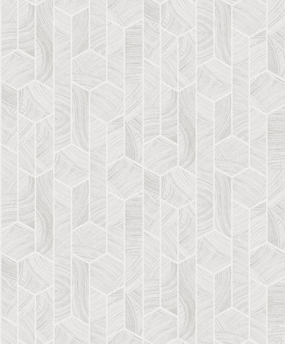 The ReBorn House TRH51694 Wallpaper in white, colorway TRH51694.B, swatch