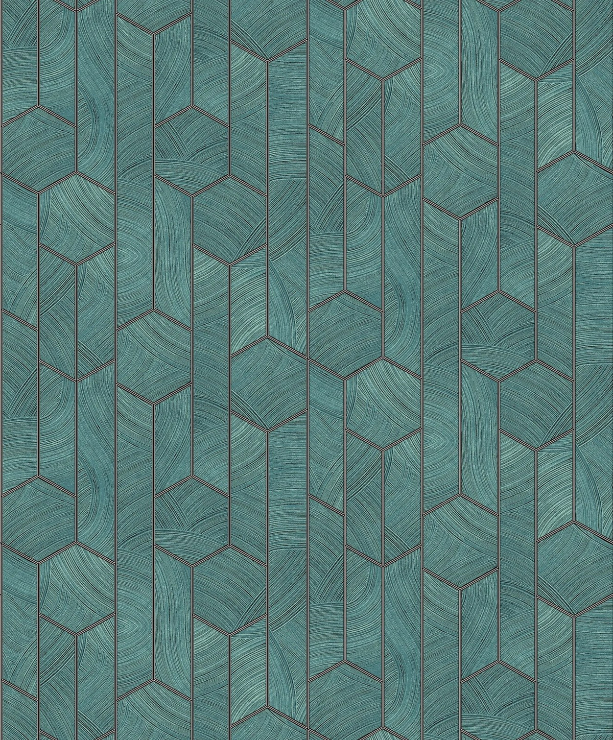 The ReBorn House TRH51694 Wallpaper in teal, colorway TRH51694.D, swatch