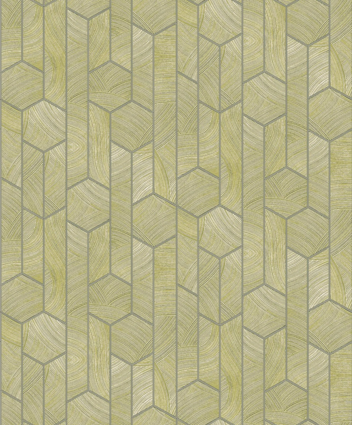 The ReBorn House TRH51694 Wallpaper in neutral and green, colorway TRH51694.E, swatch