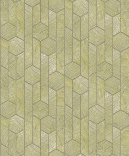 The ReBorn House TRH51694 Wallpaper in neutral and green, colorway TRH51694.E, swatch