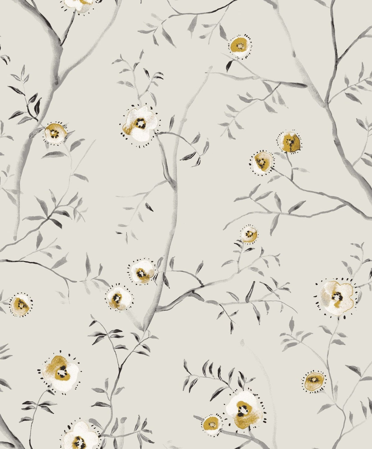 The ReBorn House TRH51695 Wallpaper in white and grey, colorway TRH51695.B, swatch
