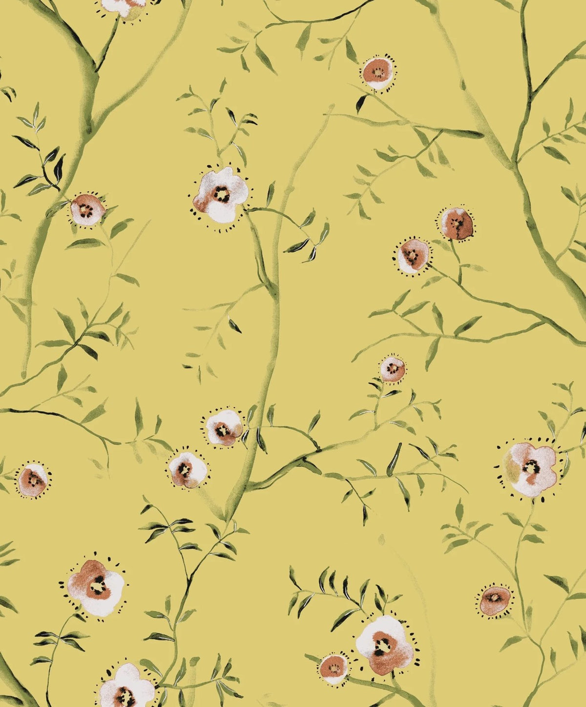 The ReBorn House TRH51695 Wallpaper in yellow, colorway TRH51695.D, swatch