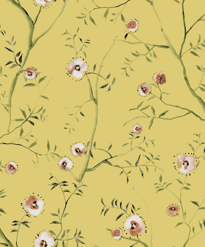 The ReBorn House TRH51695 Wallpaper in yellow, colorway TRH51695.D, swatch