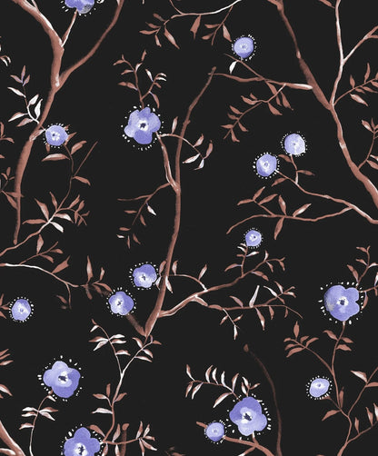 The ReBorn House TRH51695 Wallpaper in black, colorway TRH51695.E, swatch