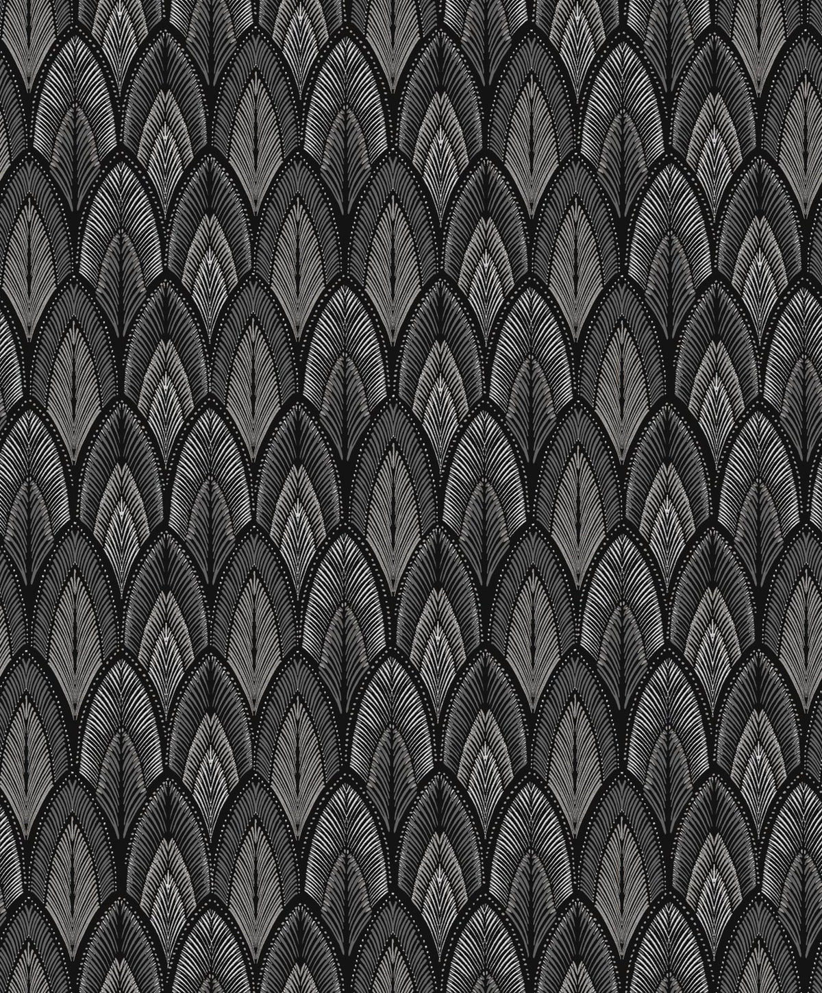The ReBorn House TRH51697 Wallpaper in grey and black, colorway TRH51697.A, swatch