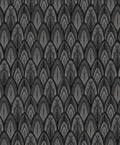 The ReBorn House TRH51697 Wallpaper in grey and black, colorway TRH51697.A, swatch