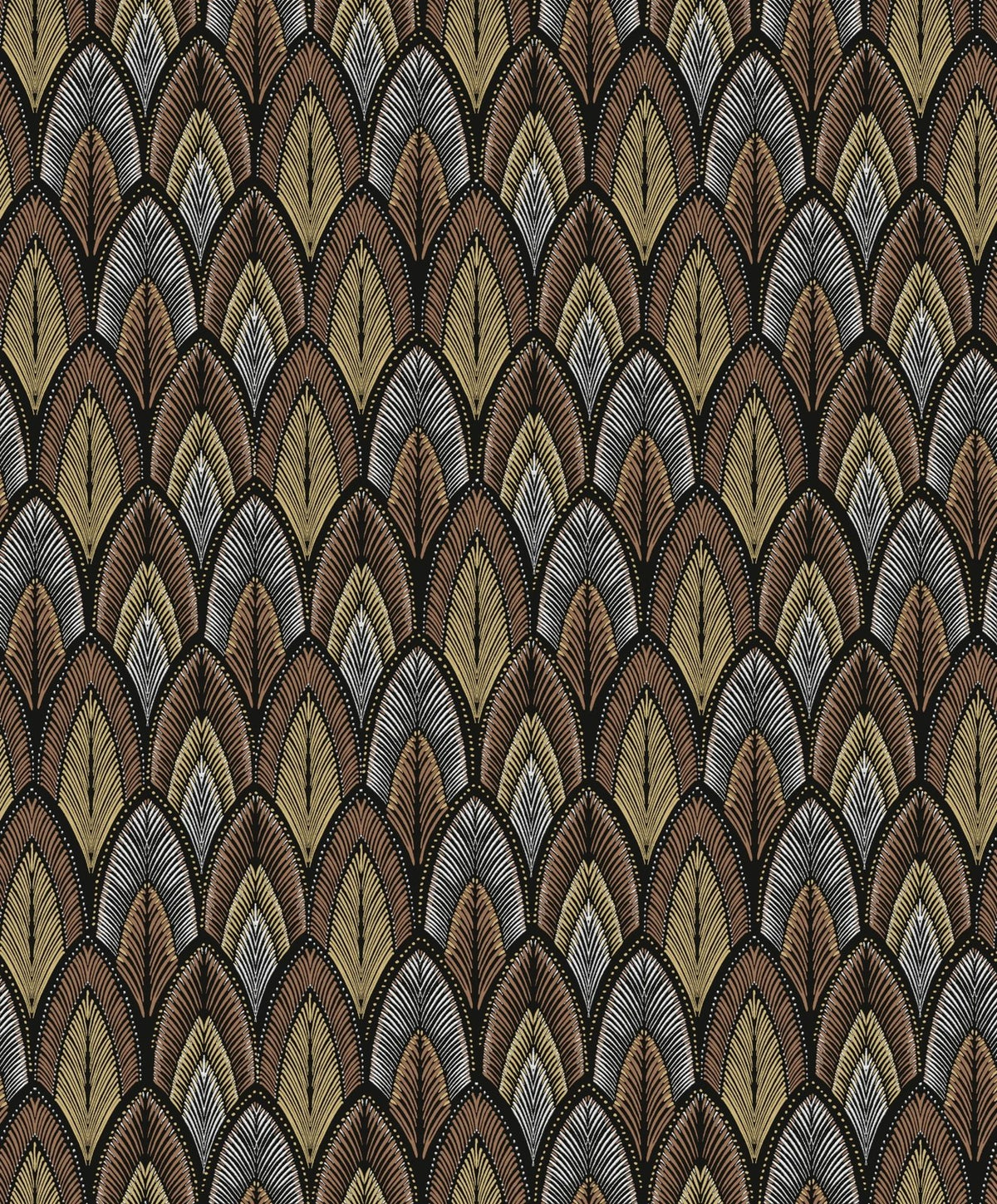 The ReBorn House TRH51697 Wallpaper in brown and black, colorway TRH51697.B, swatch