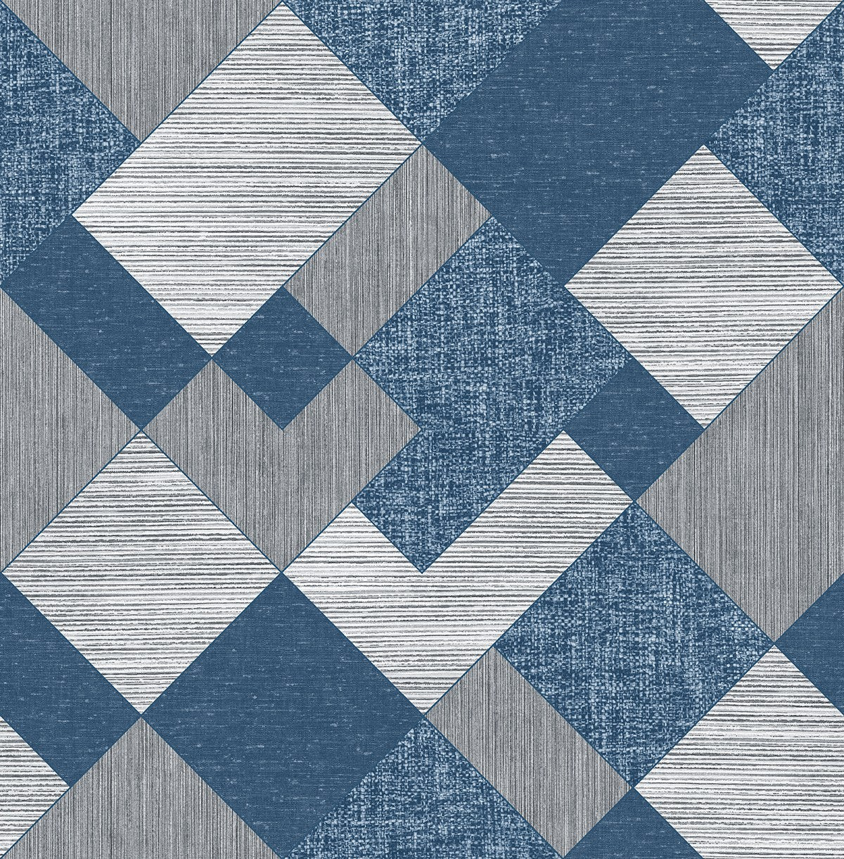 The ReBorn House TRH51768 Wallpaper in grey and blue, colorway TRH51768.A, swatch