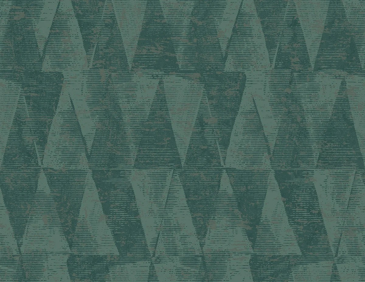 The ReBorn House TRH51796 Wallpaper in teal and green, colorway TRH51796.A, swatch