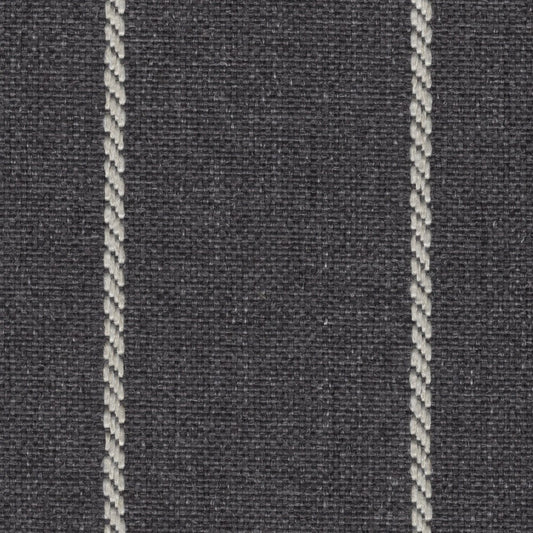 The ReBorn House TRH5639 Outdoor Performance Fabric in Carbon, colorway TRH5639.A, rope stripe in black and grey