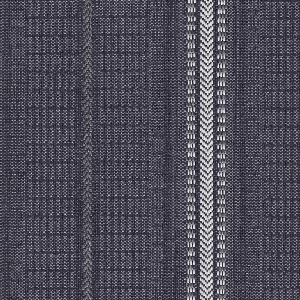 The ReBorn House TRH5652 Outdoor Performance Fabric in Ebony, colorway TRH5652.B, stripe in black, blue and grey