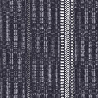The ReBorn House TRH5652 Outdoor Performance Fabric in Ebony, colorway TRH5652.B, stripe in black, blue and grey