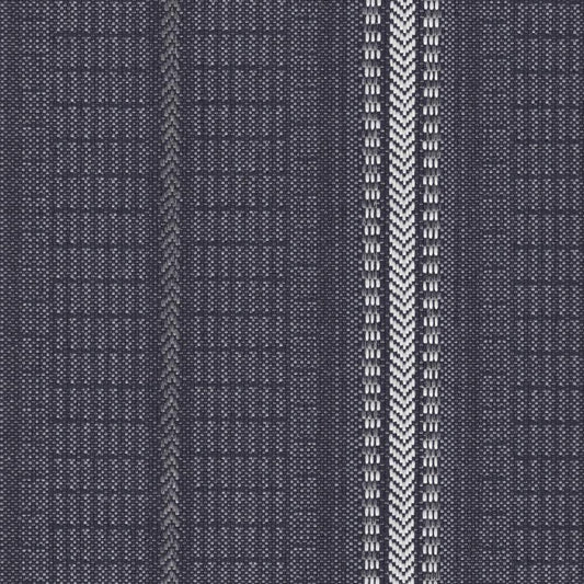 The ReBorn House TRH5652 Outdoor Performance Fabric in Ebony, colorway TRH5652.B, stripe in black, blue and grey