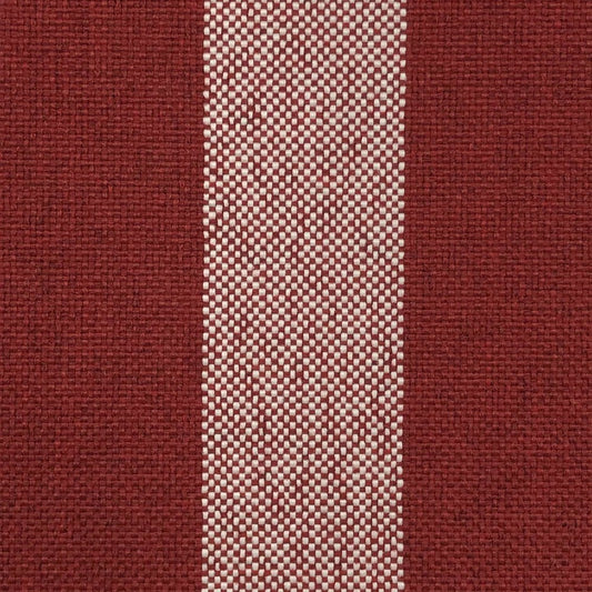 The ReBorn House TRH5662 Outdoor Performance Fabric in Red, colorway TRH5662.A, cabana stripe in red