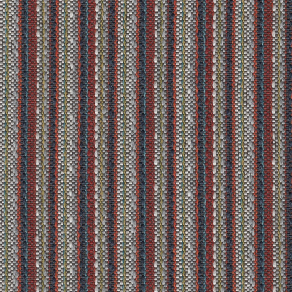 The ReBorn House TRH5686 Outdoor Performance Fabric in Rainbow, colorway TRH5686.B, pinstripe in grey, brown and orange