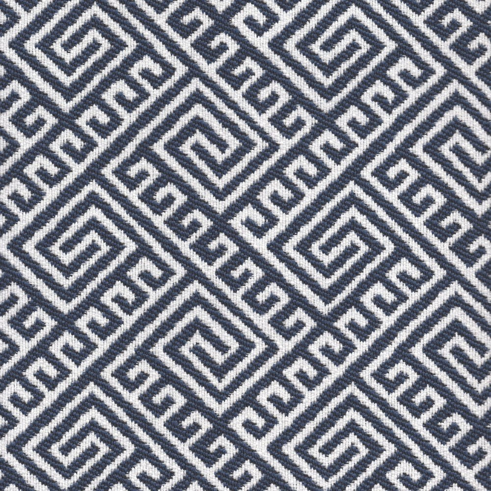 The ReBorn House TRH5697 Outdoor Performance Jacquard in Navy, colorway TRH5697.A, greek key in blue and white