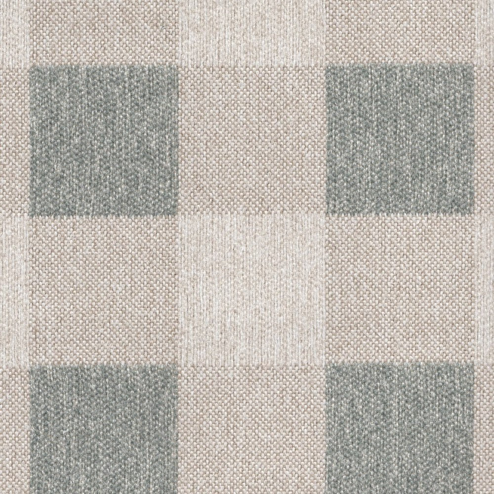 The ReBorn House TRH5698 Performance Jacquard in Spa, colorway TRH5698.B, buffalo check in green, neutral and grey