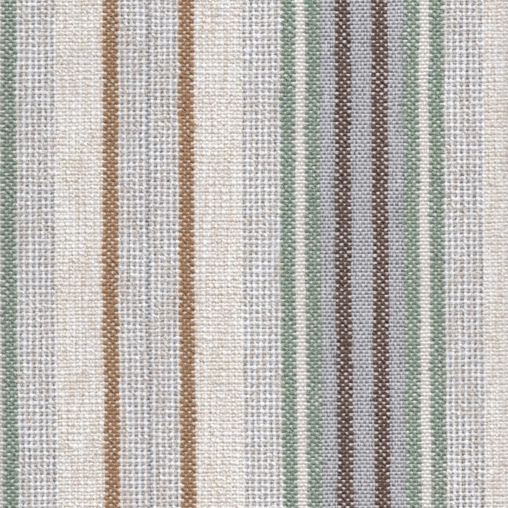 The ReBorn House TRH5702 Outdoor Performance Fabric in Eucalyptus, colorway TRH5702.A, stripe in green and grey