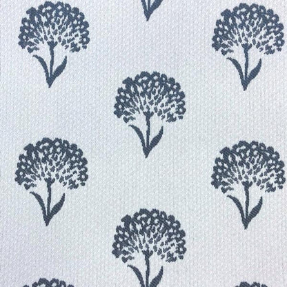 The ReBorn House TRH5708 Performance Jacquard in Navy, colorway TRH5708.A, floral in blue and white