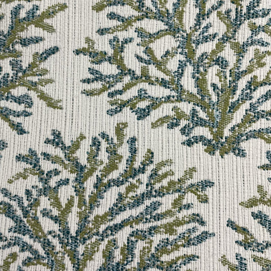 The ReBorn House TRH5710 Outdoor Performance Jacquard in Grass, colorway TRH5710.A, coastal in green, grey and neutral