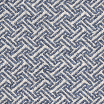 The ReBorn House TRH5732 Performance Jacquard in Denim, colorway TRH5732.C, lattice in blue and grey