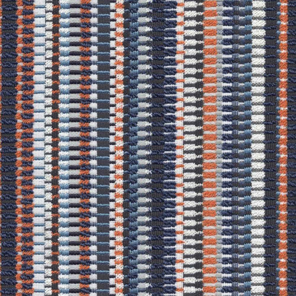 The ReBorn House TRH5735 Outdoor Performance Jacquard in Navy, colorway TRH5735.A, stripe in blue and grey
