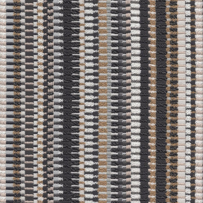 The ReBorn House TRH5735 Outdoor Performance Jacquard in Charcoal, colorway TRH5735.C, stripe in grey and brown