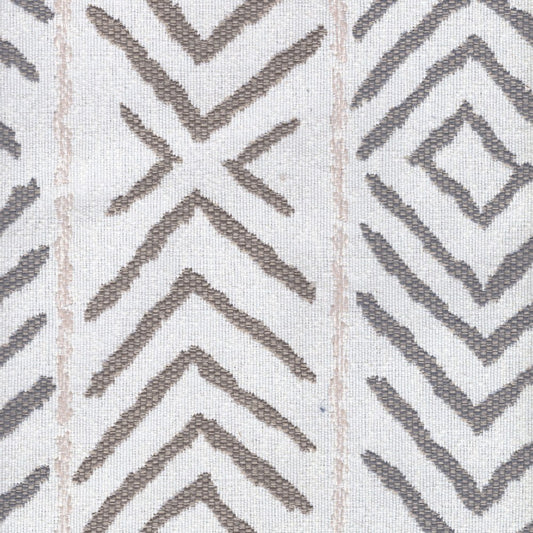 The ReBorn House TRH5746 Outdoor Performance Jacquard in Sand, colorway TRH5746.A, chevron in neutral, white and grey