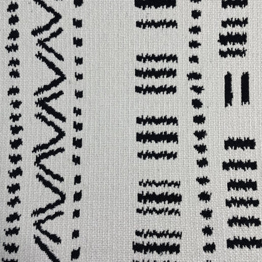 The ReBorn House TRH5747 Outdoor Performance Jacquard in Onyx, colorway TRH5747.A, abstract in black and grey