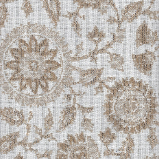 The ReBorn House TRH5755 Outdoor Performance Jacquard in Sand, colorway TRH5755.A, paisley in neutral and grey