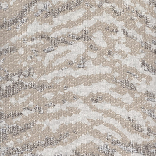 The ReBorn House TRH5757 Outdoor Performance Jacquard in Sand, colorway TRH5757.A, zebra in neutral and grey