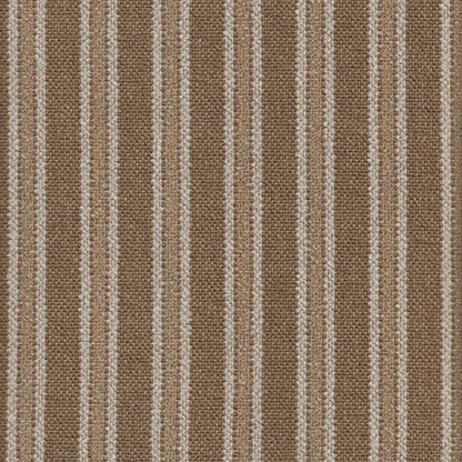 The ReBorn House TRH5759 Performance Fabric in Latte, colorway TRH5759.C, stripe in neutral and brown