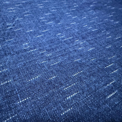 The ReBorn House TRH5779 Chiri-Gasuri Scattered Indigo Ikat Cotton in Kon Ground, colorway TRH5779.A, flat fabric swatch