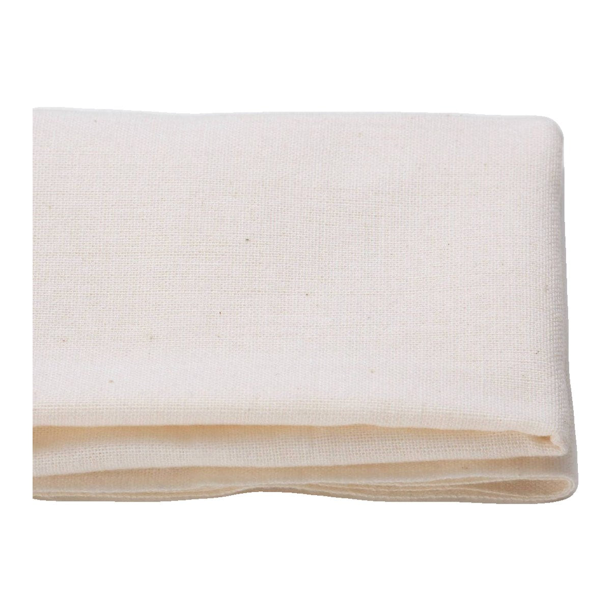 The ReBorn House TRH5782 Ise Momen Tenugui Cotton Cloth in Kinari Ecru, colorway TRH5782.B, folded on white