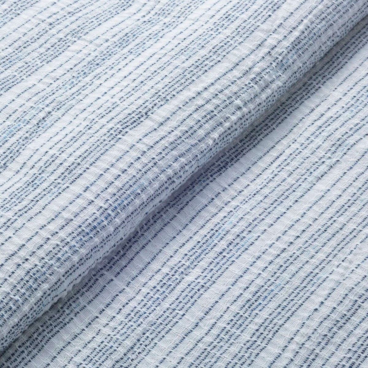 The ReBorn House TRH5786 Kasuri Chijimi Fine Cotton Crepe in Kinari Ecru, colorway TRH5786.B, flat fabric swatch