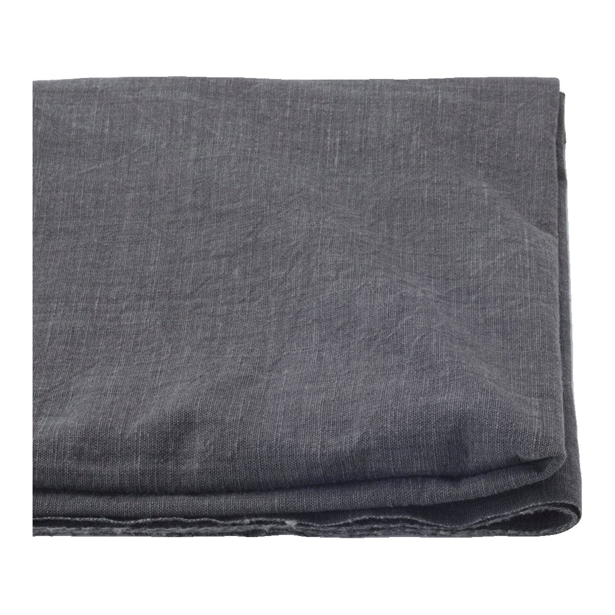 The ReBorn House TRH5787 Fushi-Ori Mid-Weight Slub Cotton in Sumi Charcoal, colorway TRH5787.B, folded on white