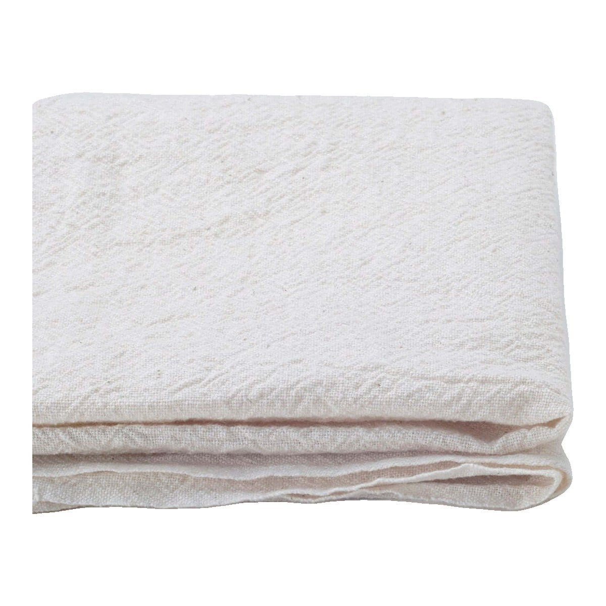 The ReBorn House TRH5788 Atsuji Fushi-Ori Heavyweight Cotton in Kinari Ecru, colorway TRH5788.A, folded on white