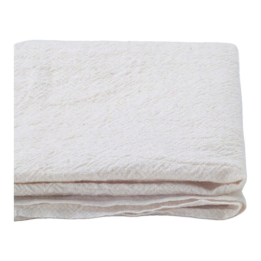The ReBorn House TRH5788 Atsuji Fushi-Ori Heavyweight Cotton in Kinari Ecru, colorway TRH5788.A, folded on white