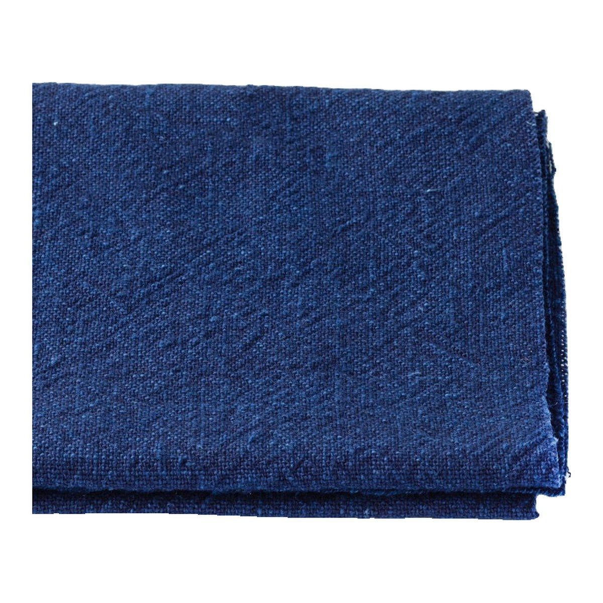 The ReBorn House TRH5788 Atsuji Fushi-Ori Heavyweight Cotton in Kon Aizome, colorway TRH5788.B, folded on white