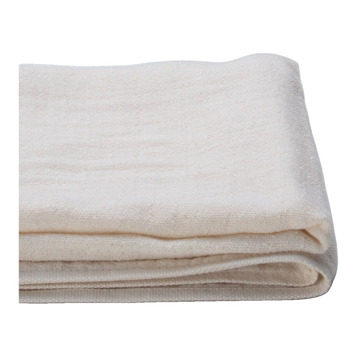The ReBorn House TRH5791 Senshu 2.5-Layer Gāze Cotton Gauze in Kinari Ecru, colorway TRH5791.B, folded on white