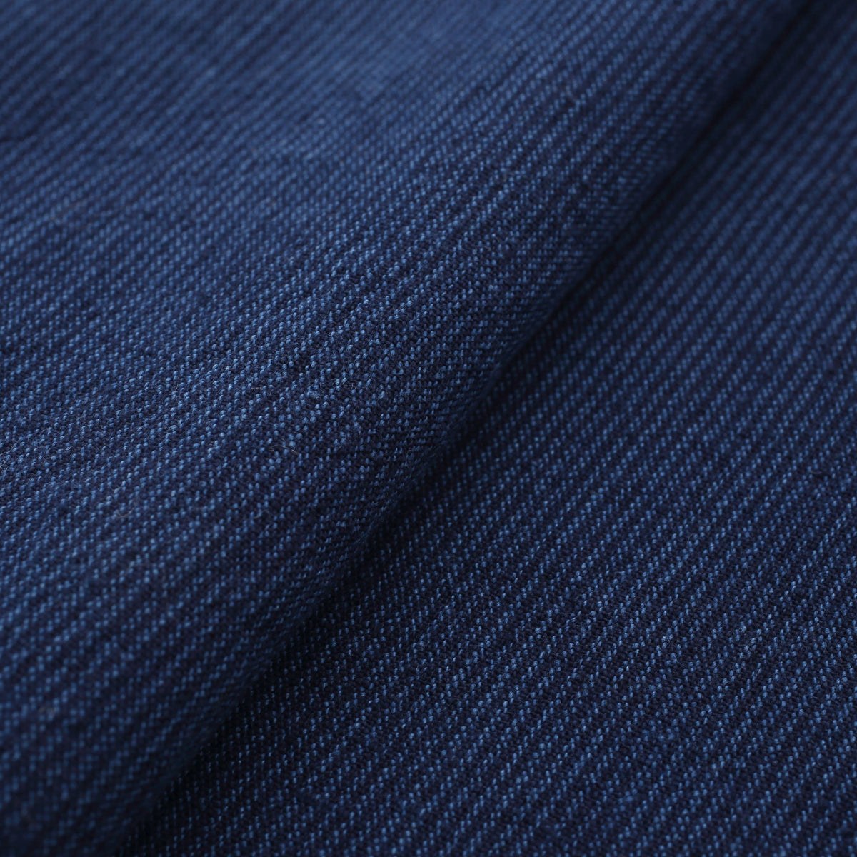 The ReBorn House TRH5794 Sensuji and Daimyō-Jima Aizome Indigo Stripe Cotton, colorway TRH5794.A Sensuji Kon Indigo, flat fabric swatch
