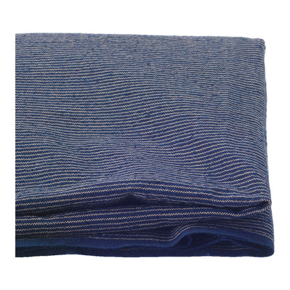The ReBorn House TRH5794 Sensuji and Daimyō-Jima Aizome Indigo Stripe Cotton, colorway TRH5794.B Daimyō-Jima Kon and Sumi, folded on white