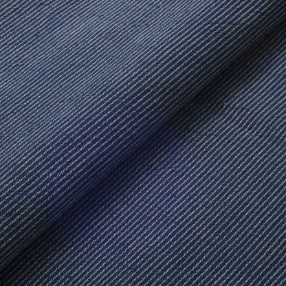 The ReBorn House TRH5794 Sensuji and Daimyō-Jima Aizome Indigo Stripe Cotton, colorway TRH5794.B Daimyō-Jima Kon and Sumi, flat fabric swatch