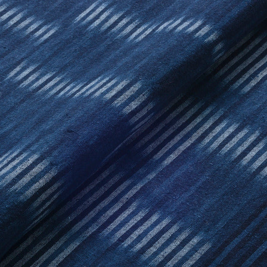 The ReBorn House TRH5800 Bingo-Gasuri Han-Gasuri Indigo Ikat Cotton in Kon Bold Ikat, colorway TRH5800.A, flat fabric swatch
