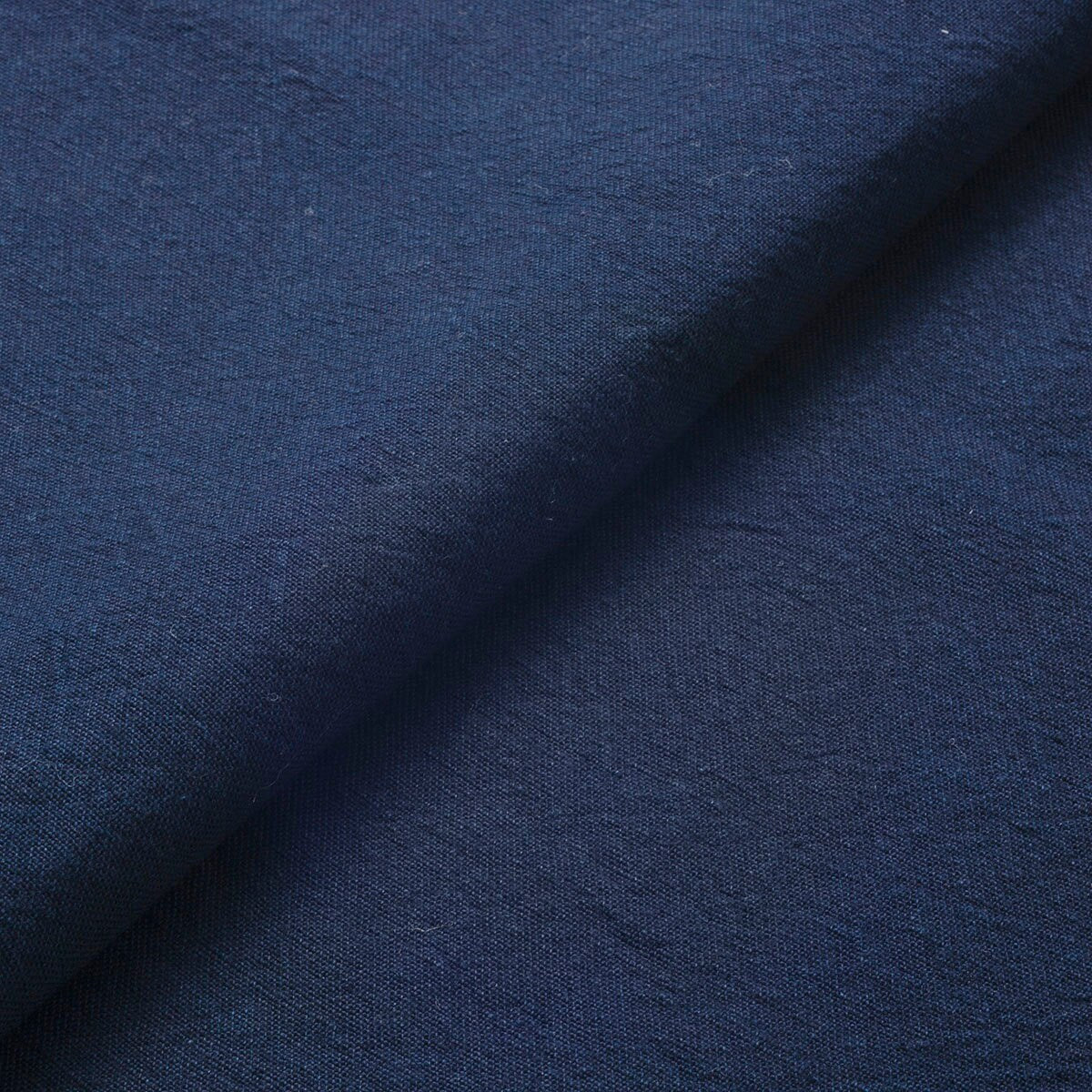 The ReBorn House TRH5801 Atsuji Fushi-Ori Heavyweight Aizome Cotton in Kon Dark Indigo, colorway TRH5801.A, flat fabric swatch