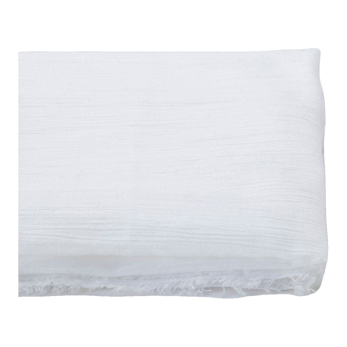 The ReBorn House TRH5802 Takashima Chijimi Heavy Cotton Crepe in Shiro White, colorway TRH5802.A, folded on white