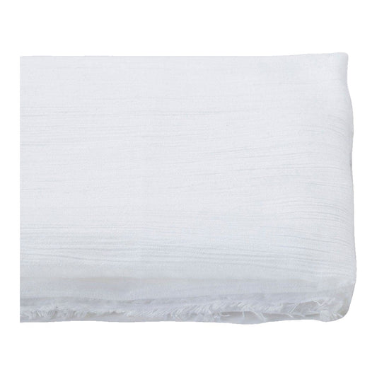 The ReBorn House TRH5802 Takashima Chijimi Heavy Cotton Crepe in Shiro White, colorway TRH5802.A, folded on white