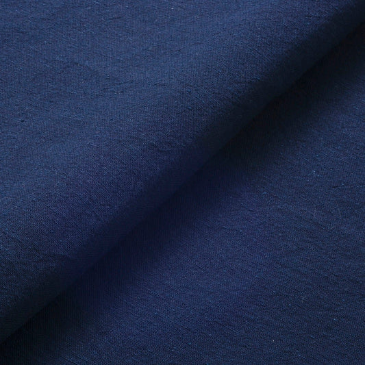 The ReBorn House TRH5805 Fushi-Ori Plain Weave Indigo Cotton in Kon Dark Indigo, colorway TRH5805.A, flat fabric swatch