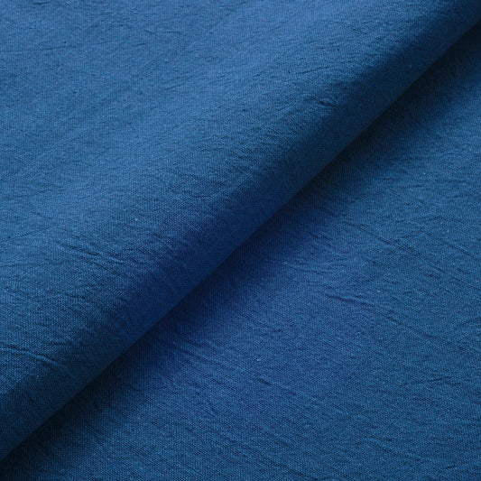 The ReBorn House TRH5805 Fushi-Ori Plain Weave Indigo Cotton in Hanada Indigo Navy, colorway TRH5805.B, flat fabric swatch