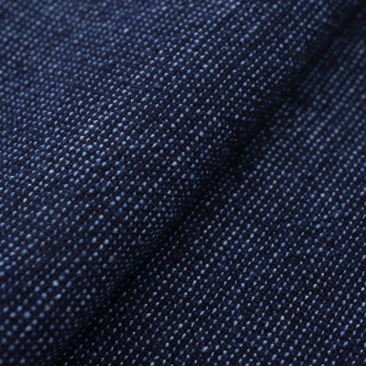 The ReBorn House TRH5811 Shimofuri Marled Yarn-Dyed Cotton Dungaree in Ai Indigo, colorway TRH5811.B, flat fabric swatch